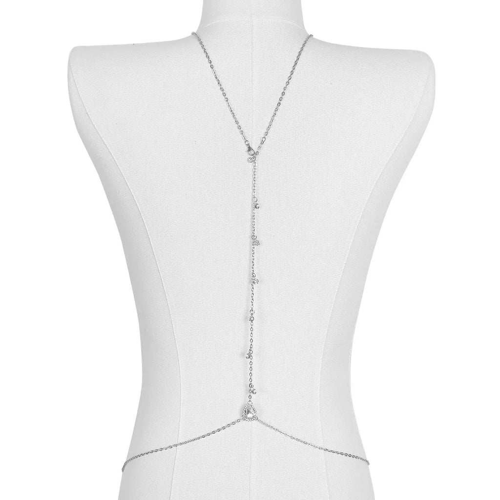 Rhinestone Waterdrop Body Chain