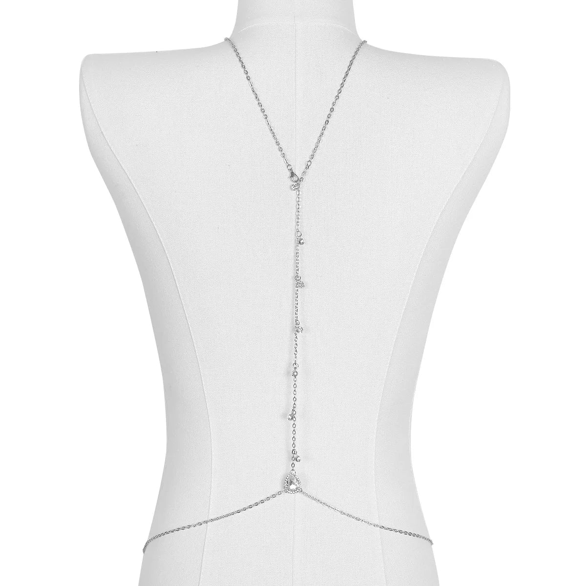 Rhinestone Waterdrop Body Chain
