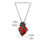 Gothic Rose Red Necklace