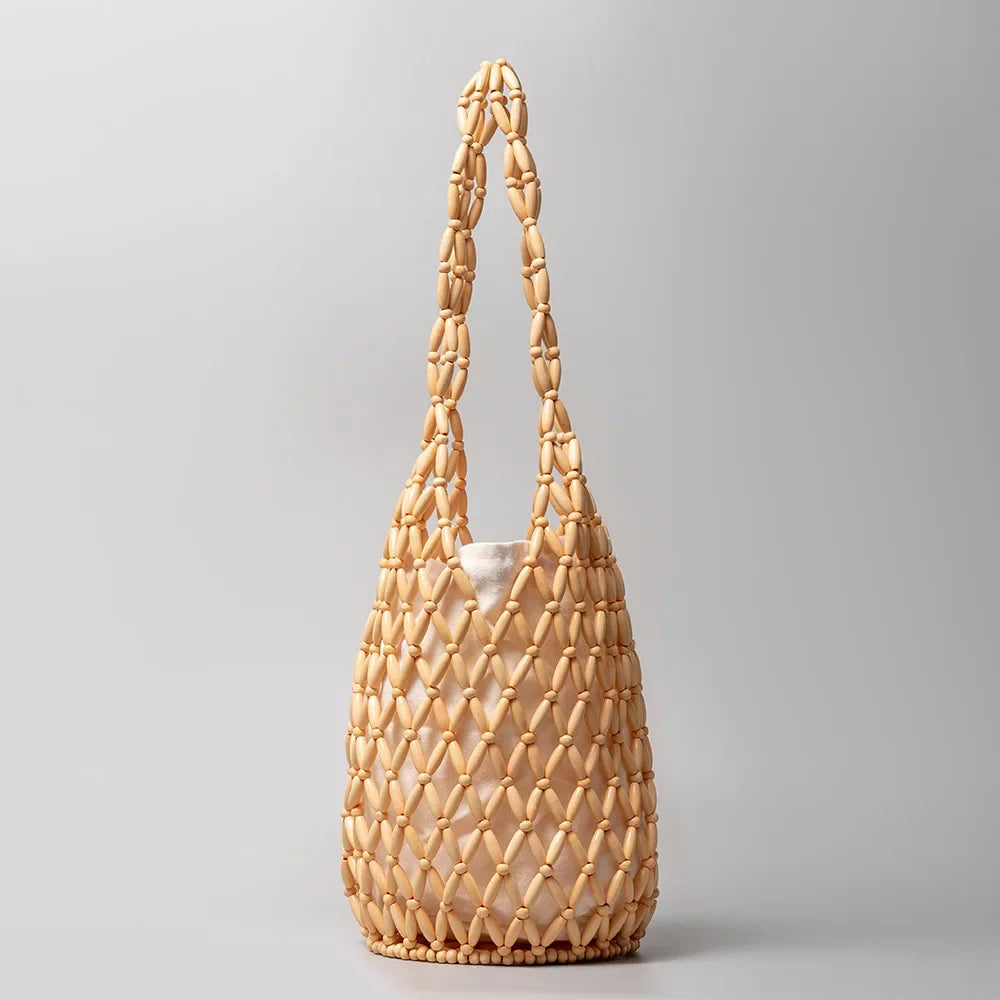 Wooden Bead Bag