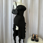 Hemline High Slit Dress