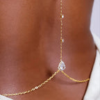 Rhinestone Waterdrop Body Chain