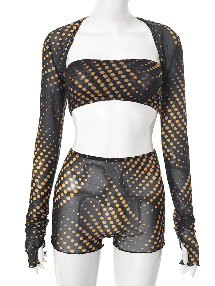 Polka Print 3 Piece Set