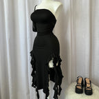 Hemline High Slit Dress