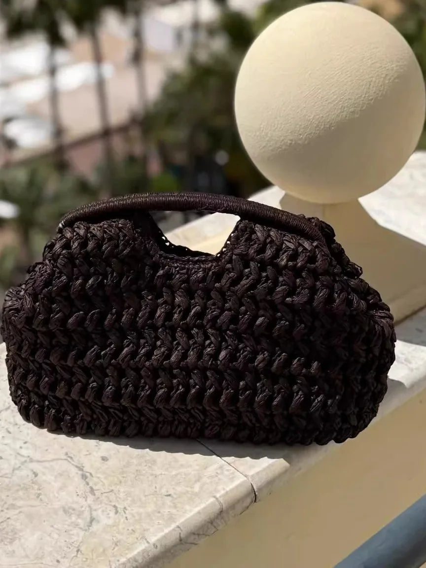 Woven Straw Handbag