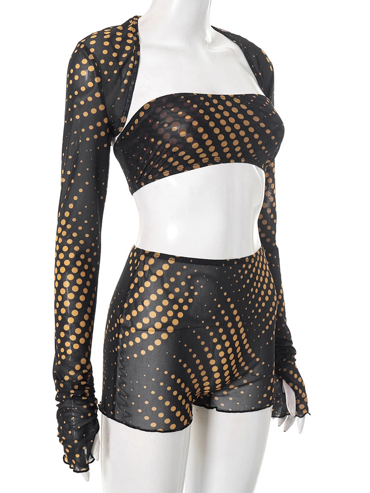 Polka Print 3 Piece Set