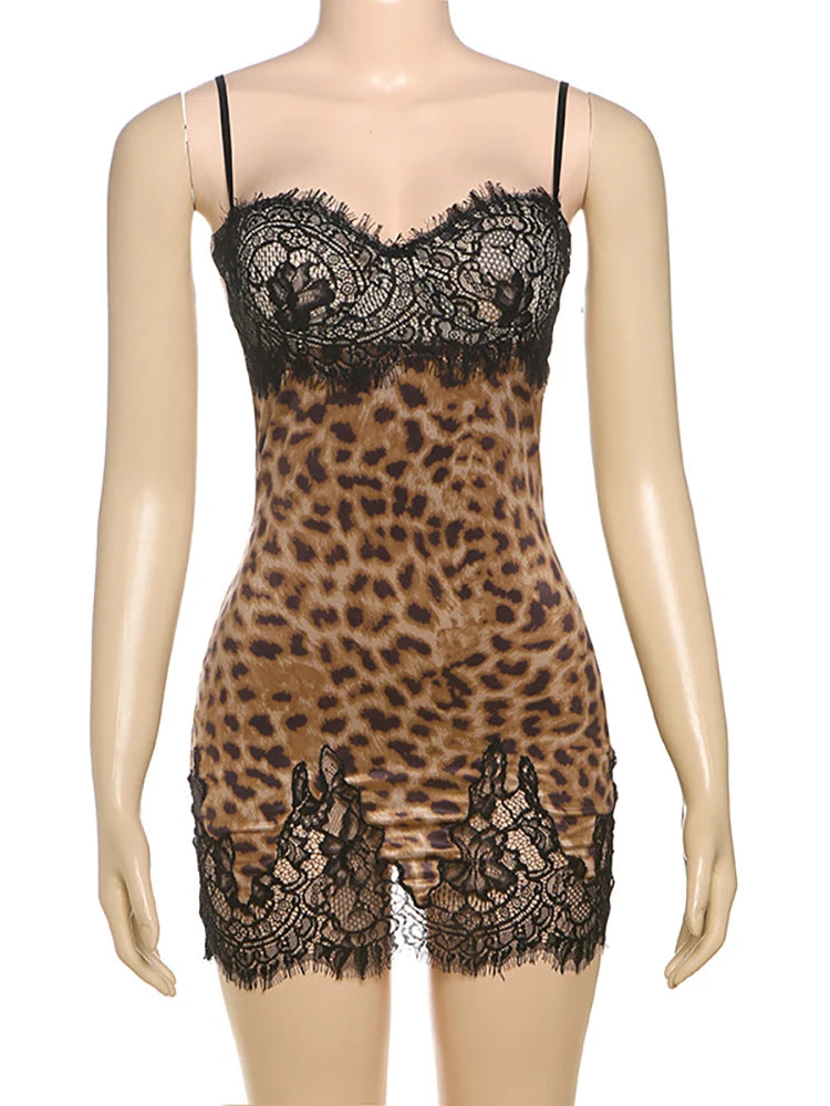 Leopard-Print Mini Dress