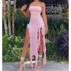 Hemline High Slit Dress