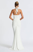 Draped Ruched Sexy Maxi Dress