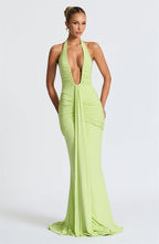 Draped Ruched Sexy Maxi Dress
