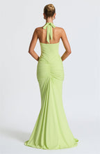 Draped Ruched Sexy Maxi Dress