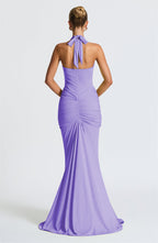 Draped Ruched Sexy Maxi Dress