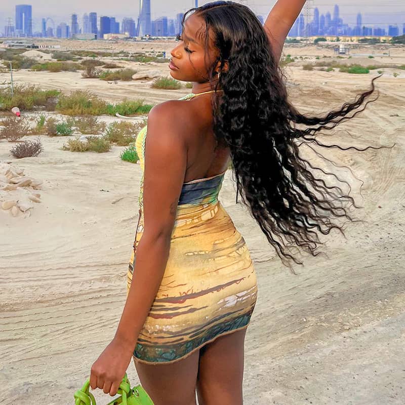Scenery Print Mini Dress